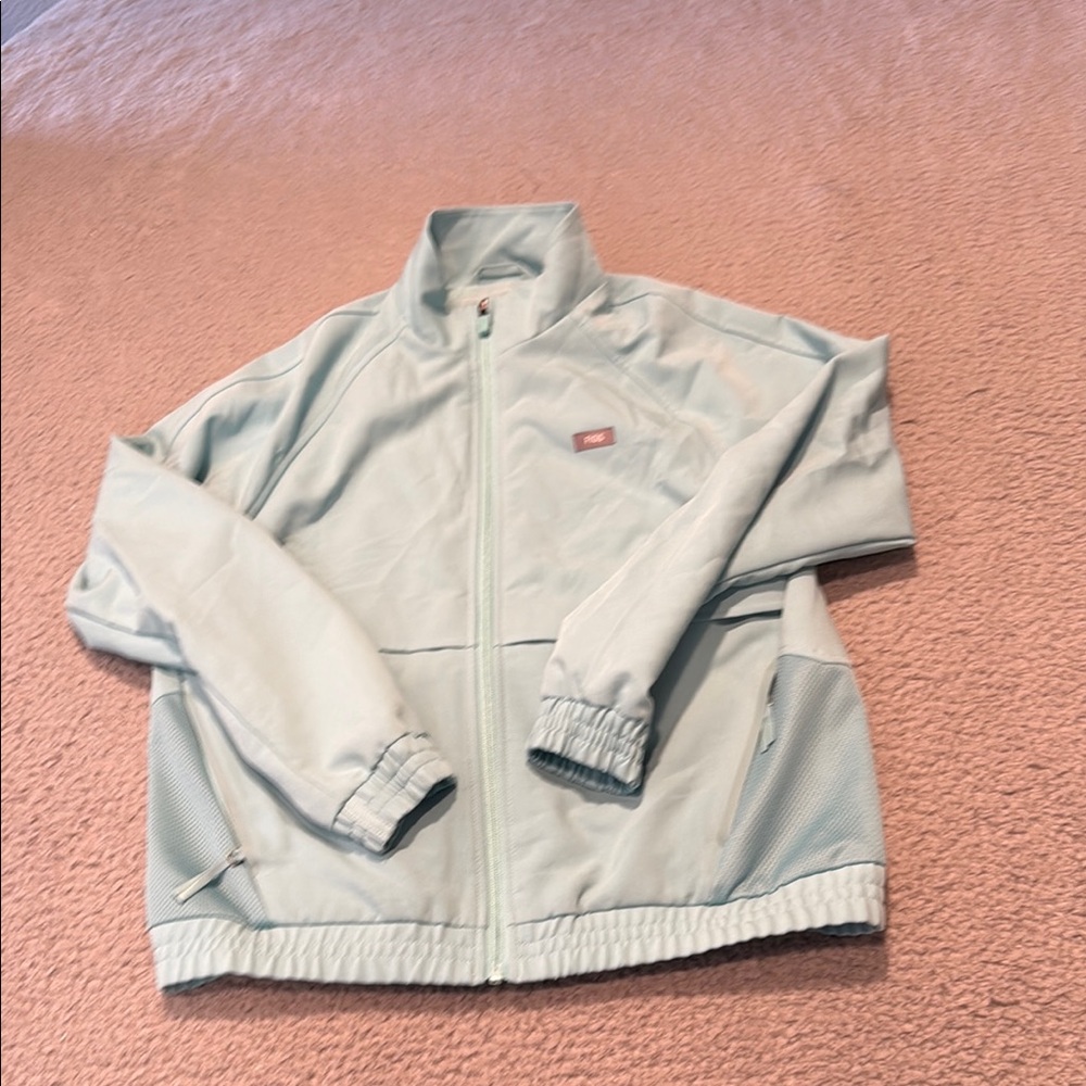 Figs Sky Blue Technical Zip-Up Jacket Sydney Scrub Jacket size XXS light blue